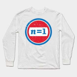 n = 1 in Red and Blue Long Sleeve T-Shirt